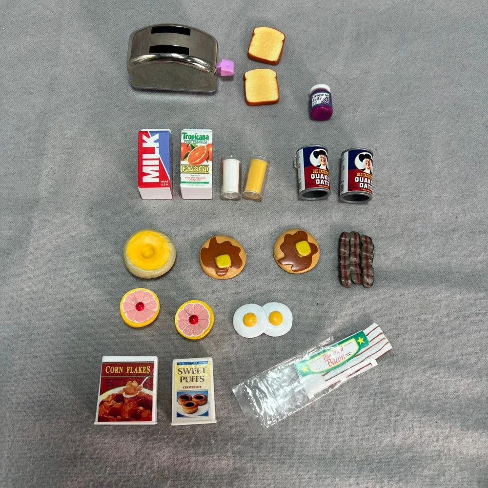 Tyco Kitchen Littles Deluxe Breakfast Accessory Lot 90's Vintage Barbie